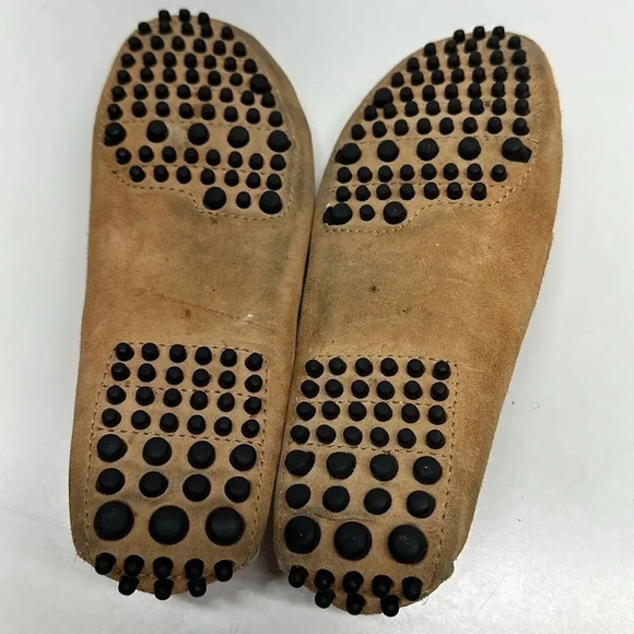 Manolo Blahnik Driving Loafers Slip On Shoes Suede Brown Tan Womens 37 US 6.5 - Picture 8 of 10